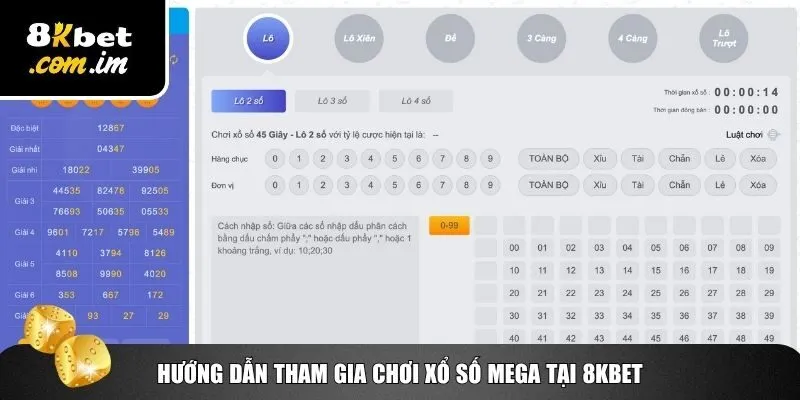 Xổ Số Mega 8Kbet – Bí Quyết Chọn Cặp Số 3 Trải nghiệm game xổ số Mega 8Kbet